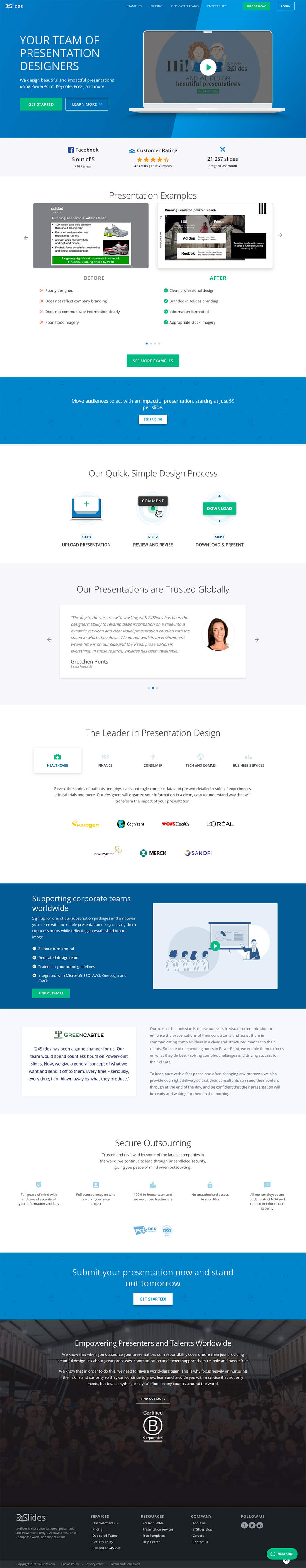 24Slides - Slide presentation design productized service