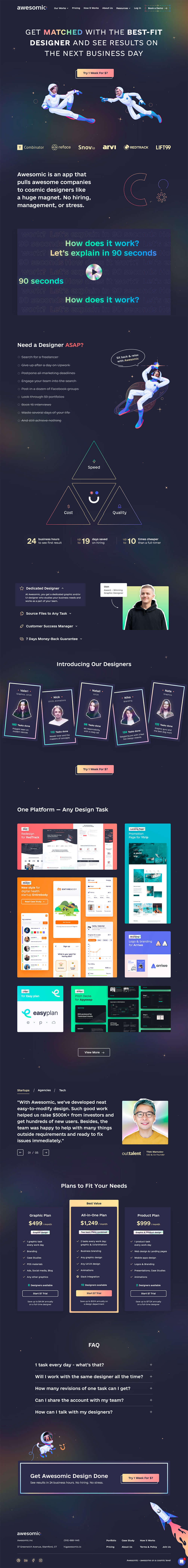 Awesomic graphic design productized service