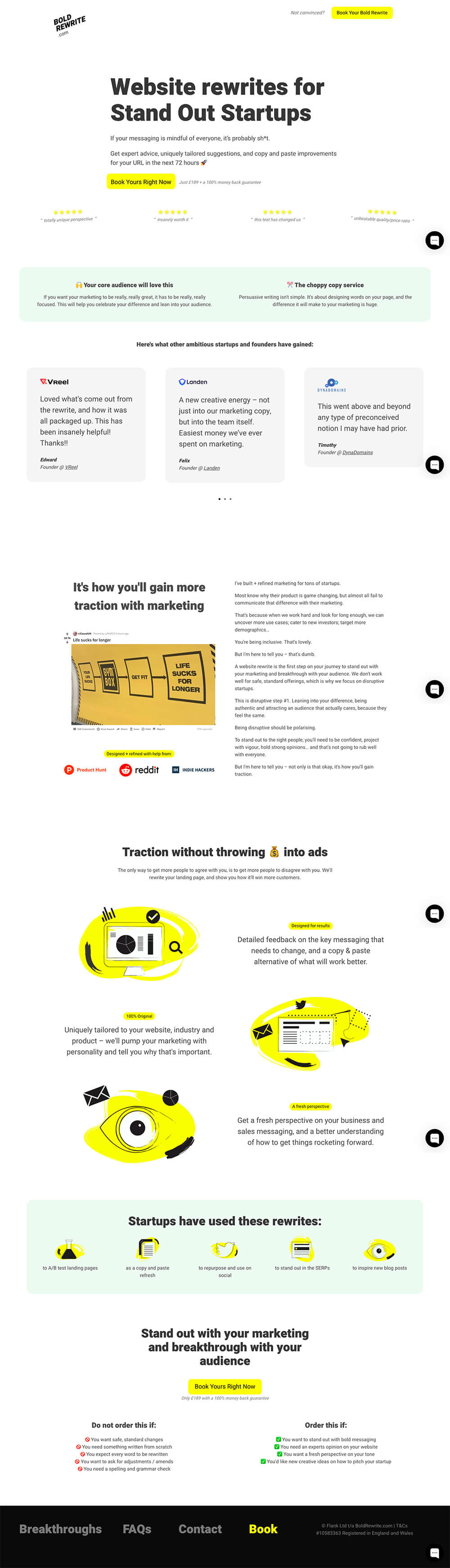 BoldRewrite Productized copy writing service