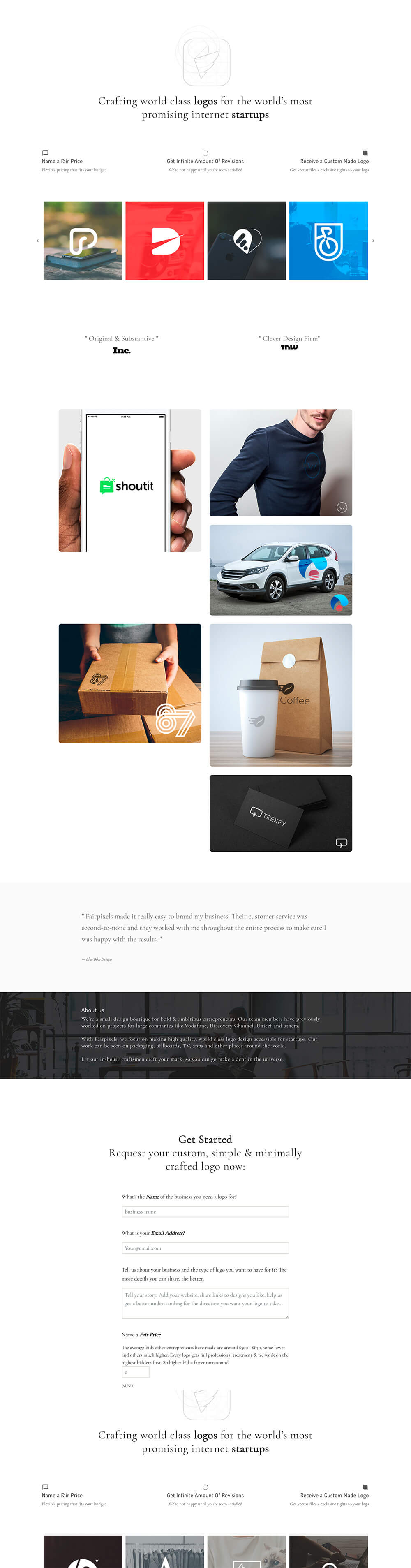 Fairpixels - Productized logo design as a service
