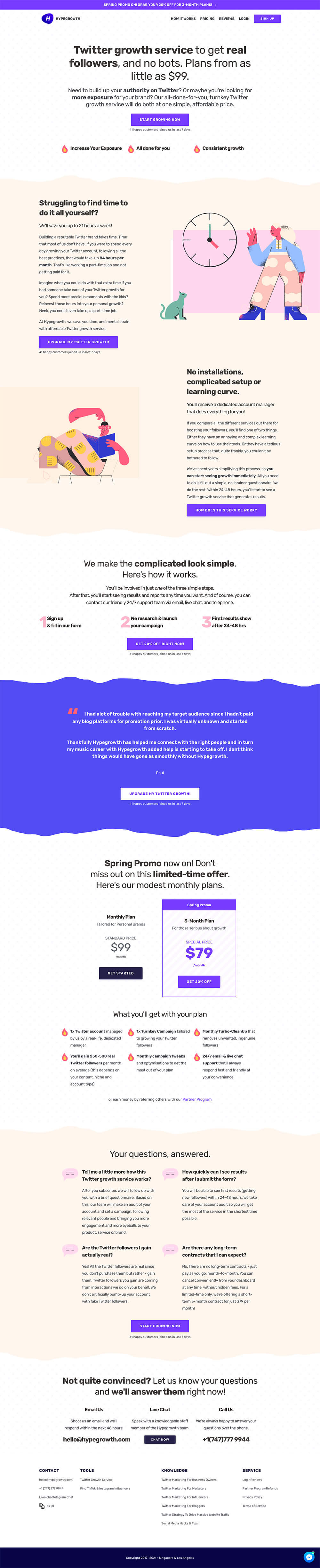 Hypegrowth - Twitter growth productized service