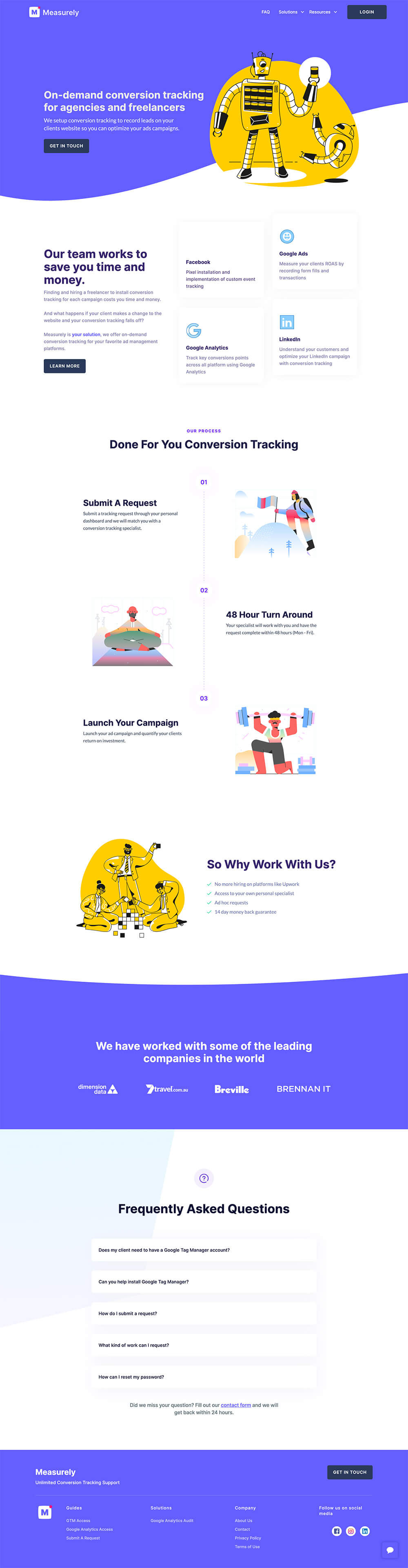 Measurely On-demand conversion tracking productized service