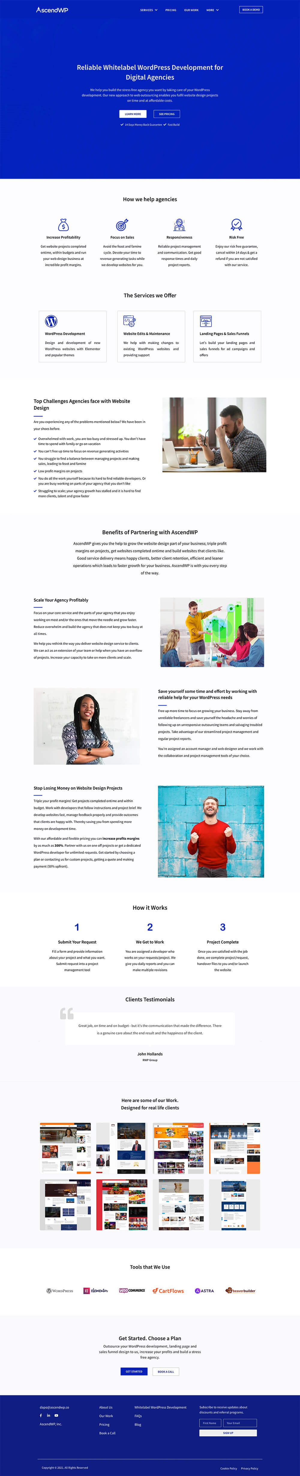 AscendWP Productized White-label WordPress Development