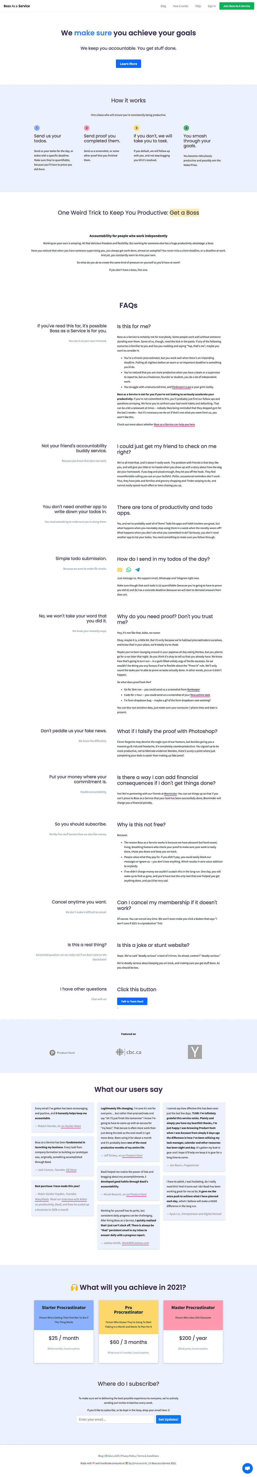Boss As a Service - Productized Virtual Assistant Service