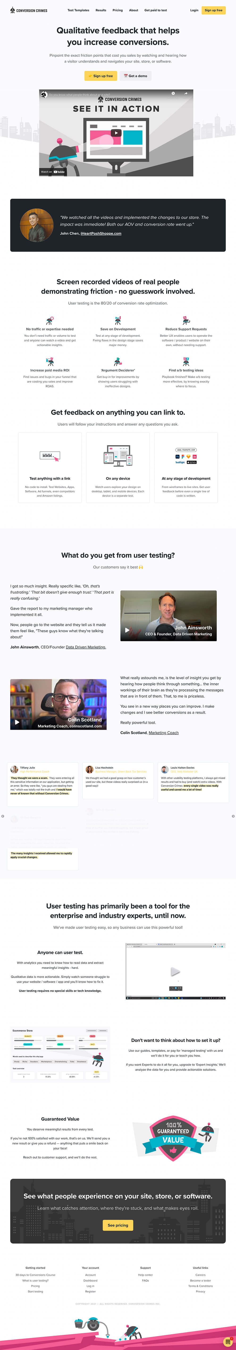 Conversion Crimes - Productized UX Service