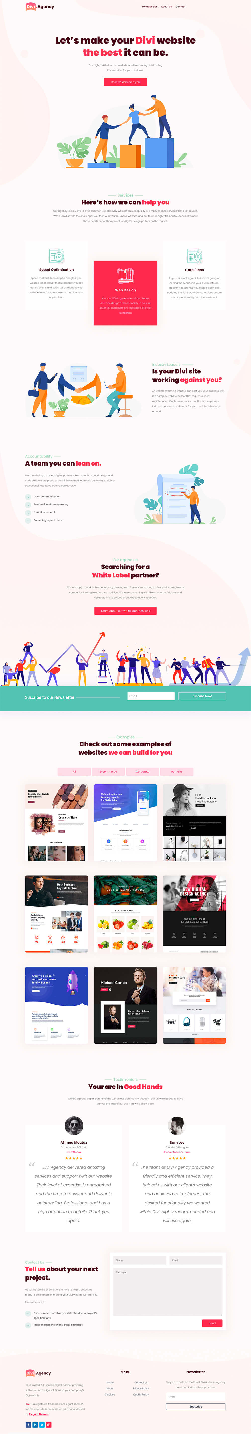 Divi Agency Divi WordPress Website Productized Agency