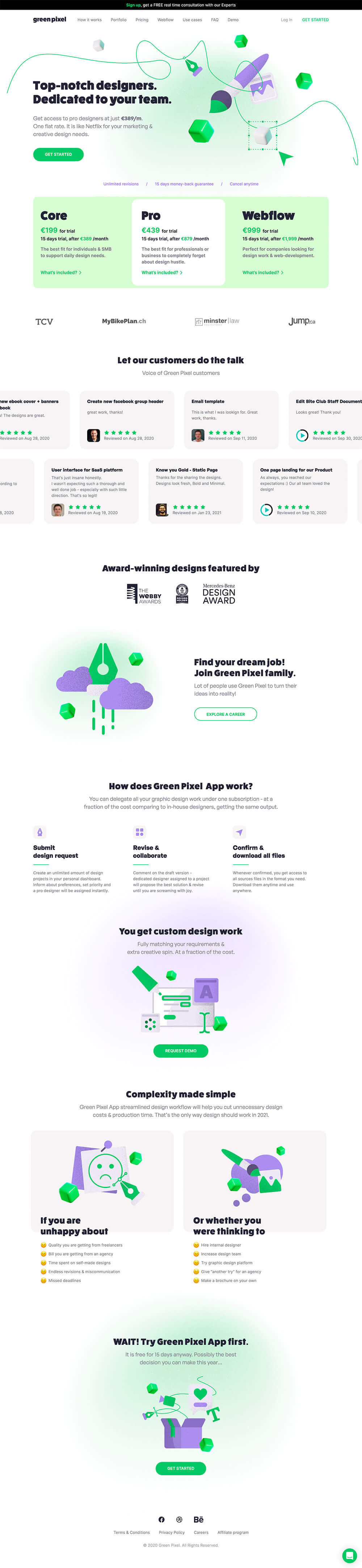 Green Pixel Productized Graphic Design Service