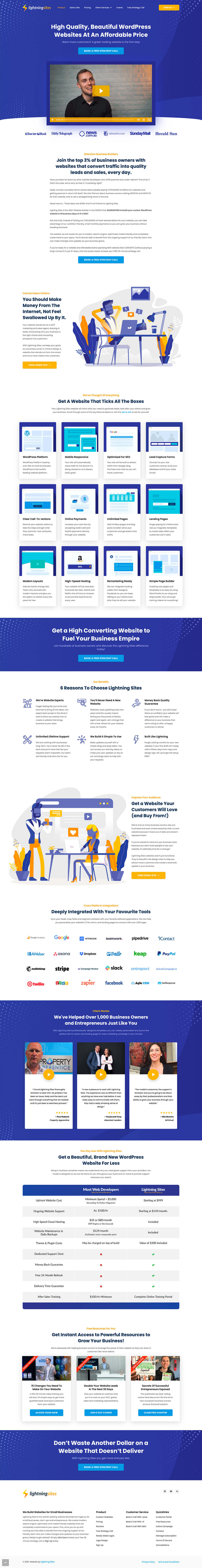 Lightning Sites - Productized WordPress Websites