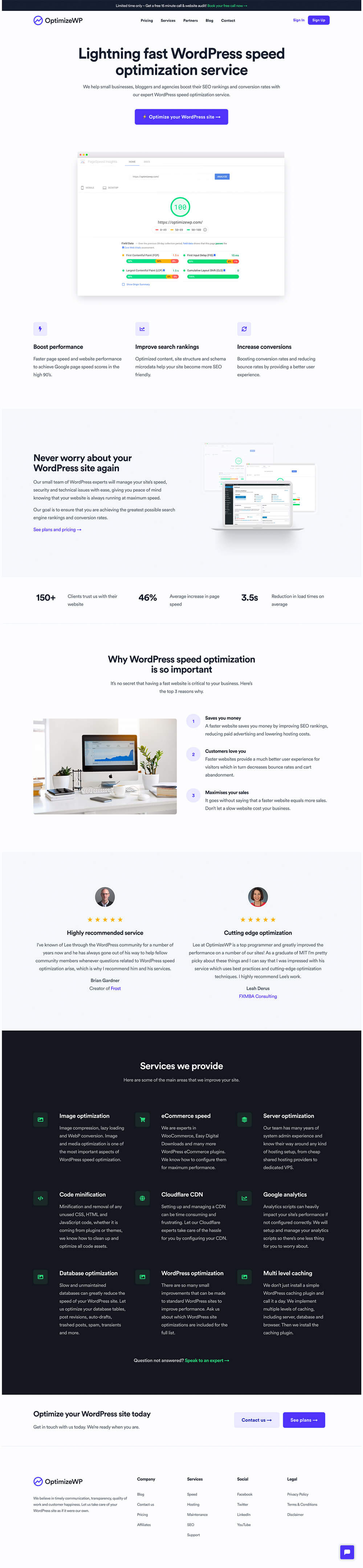 OptimizeWP Productized WordPress Speed Optimization Service