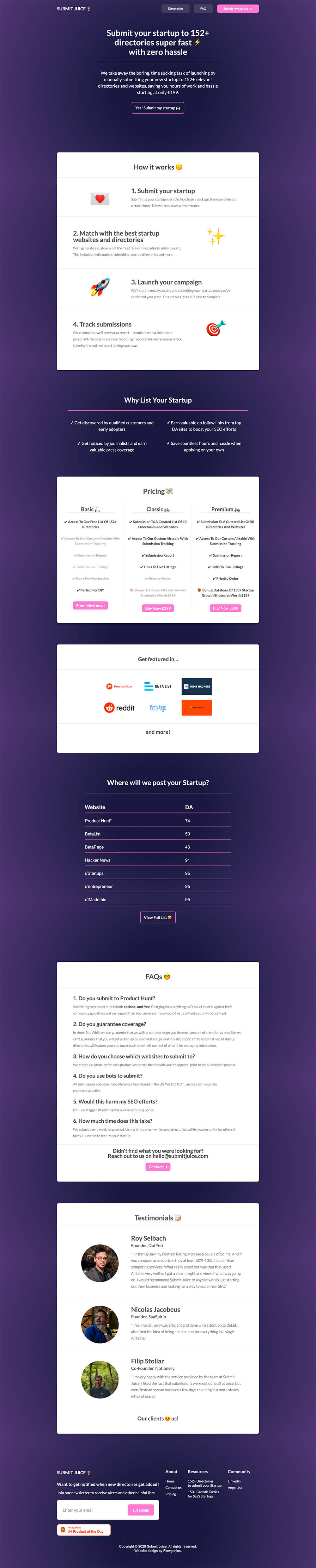 Submit Juice - Productized Directory Submission Service