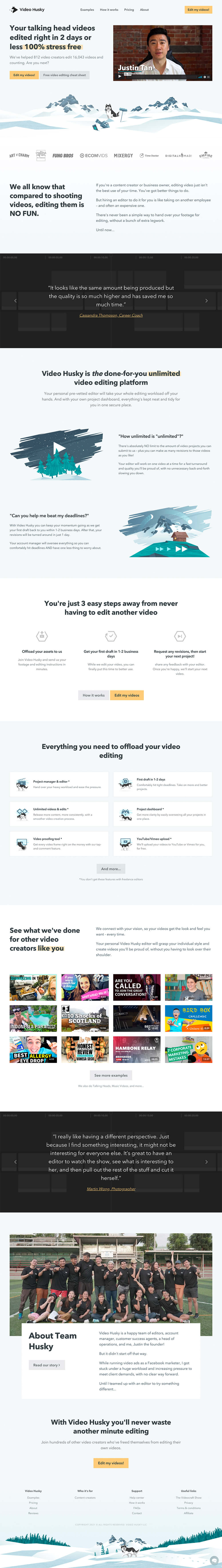 Video Husky - Video Editing Productized Service