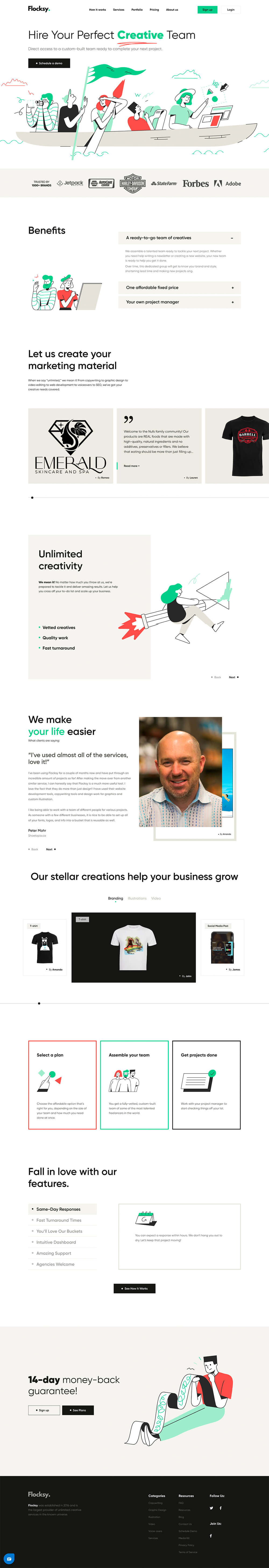 Flocksy Unlimited Creative Team Productized Agency