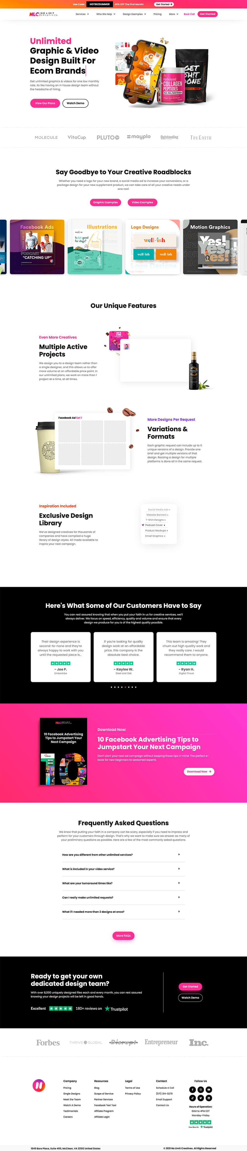 No Limit Creatives Unlimited Graphic Design and Video Productized Service
