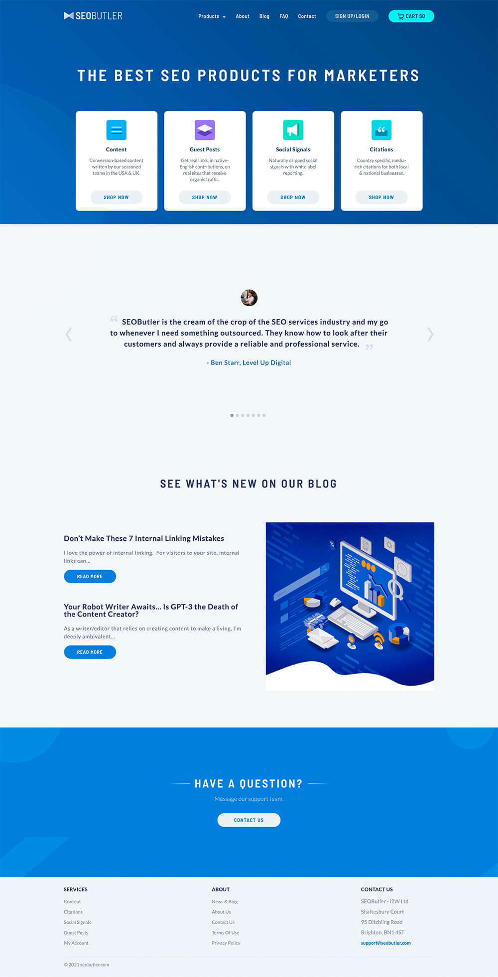 SEOButler Productized SEO Services