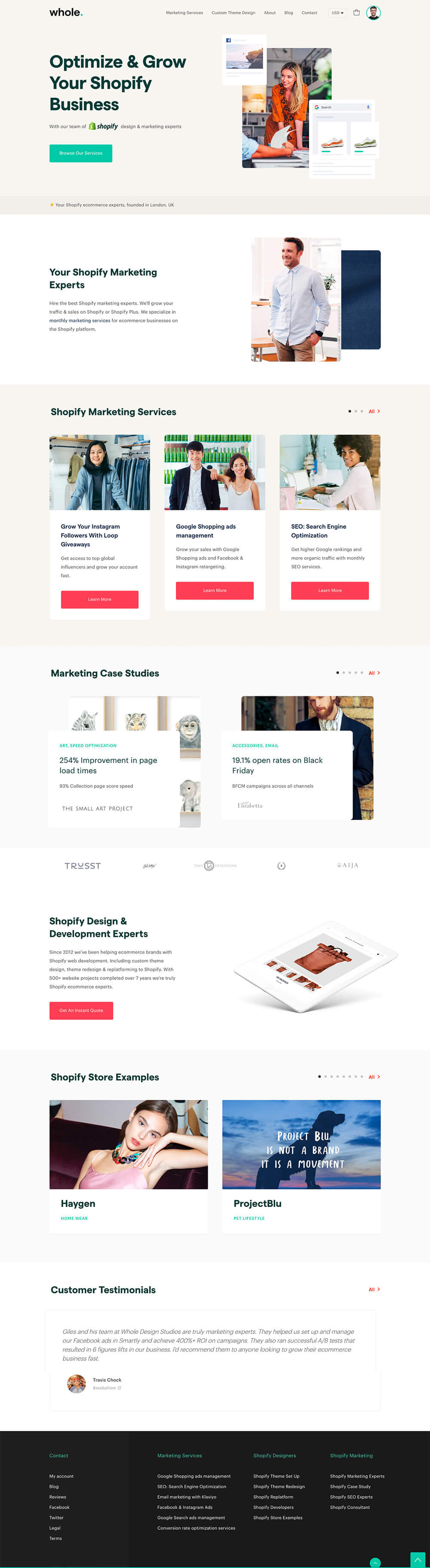 Whole Design Studio Productized Shopify Marketing Service
