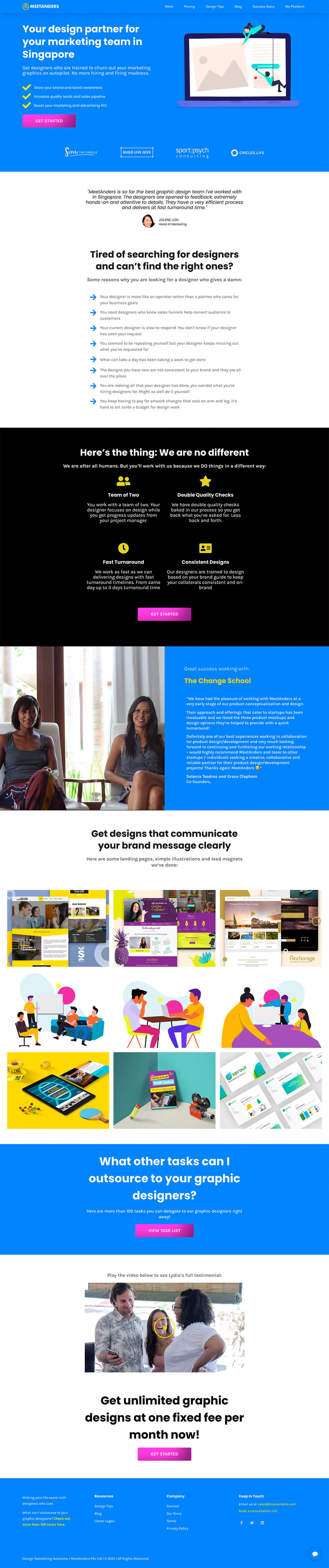 MeetAnders Productized Graphic Design Service Example