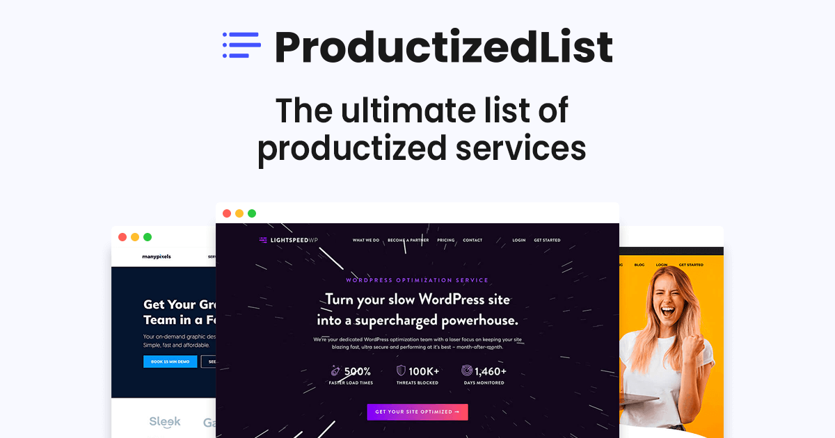 Webflow Productized Services Examples - ProductizedList