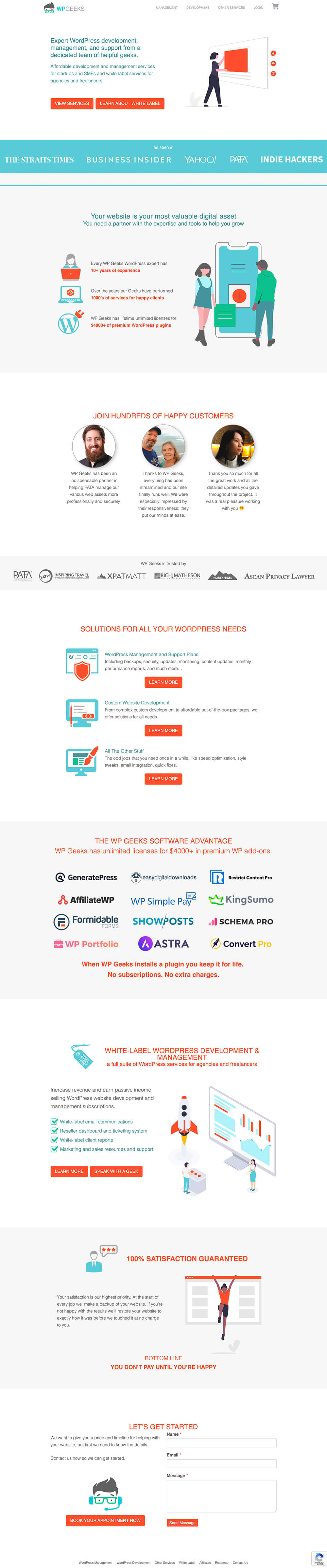 WP Geeks Productized WordPress Management and Support Service