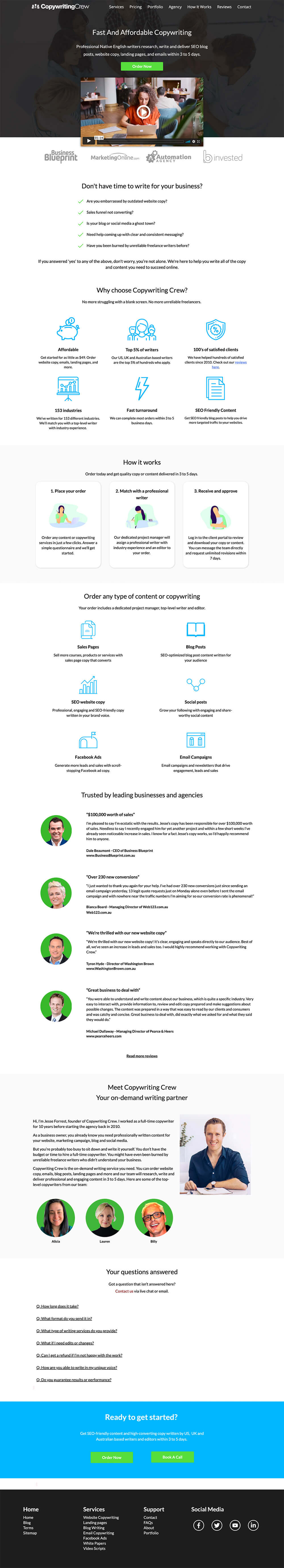 Copywriting Crew Productized Copywriting Service