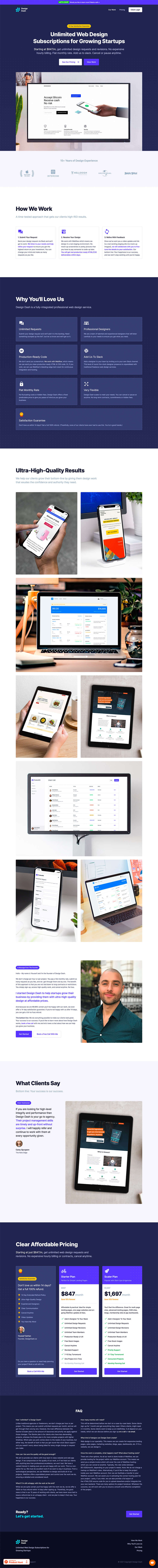 Design Dash Productized Web Design Subscription Service