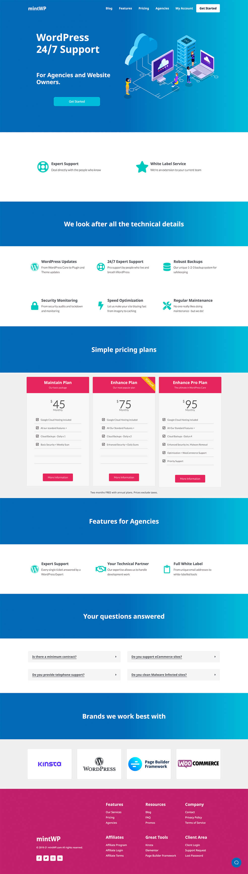 mintWP Productized WordPress Suppor