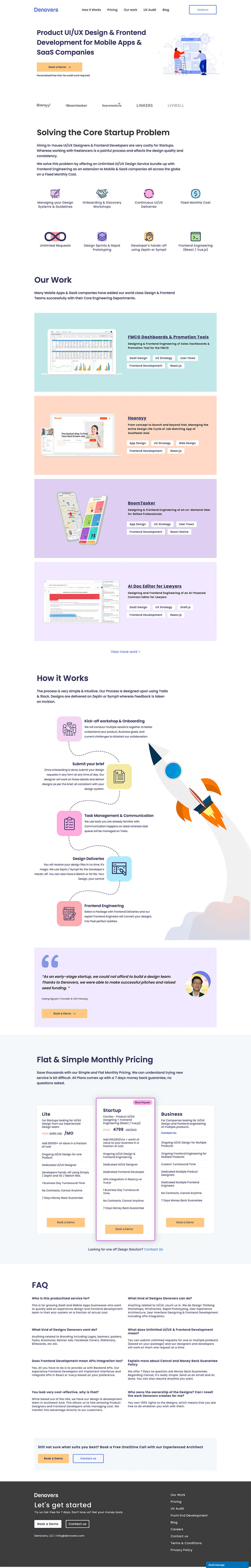 Denovers Productized UI/UX Design + Frontend Development Service