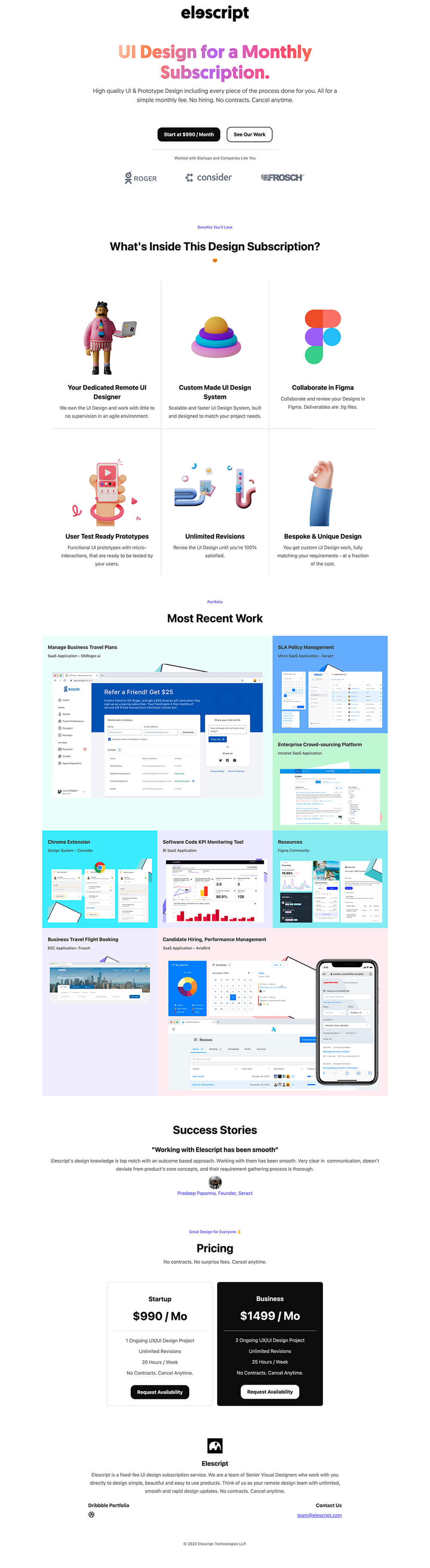 Elescript UI Productized Design