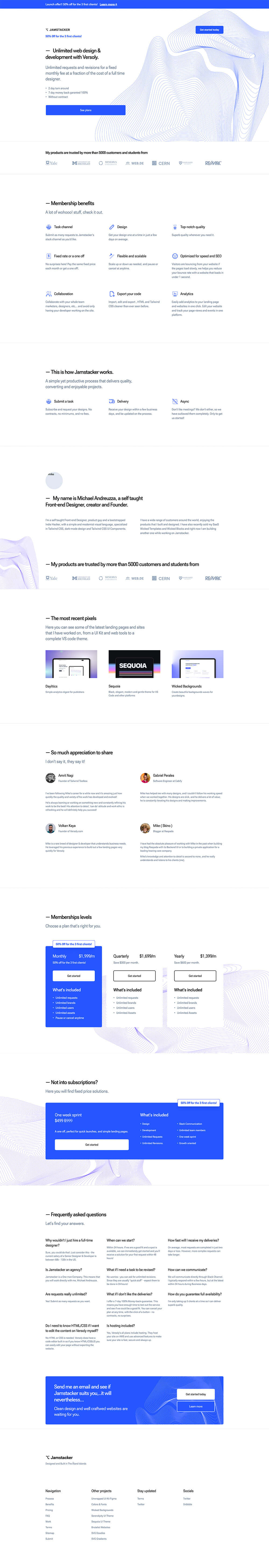 Unlimited web design & development with Versoly