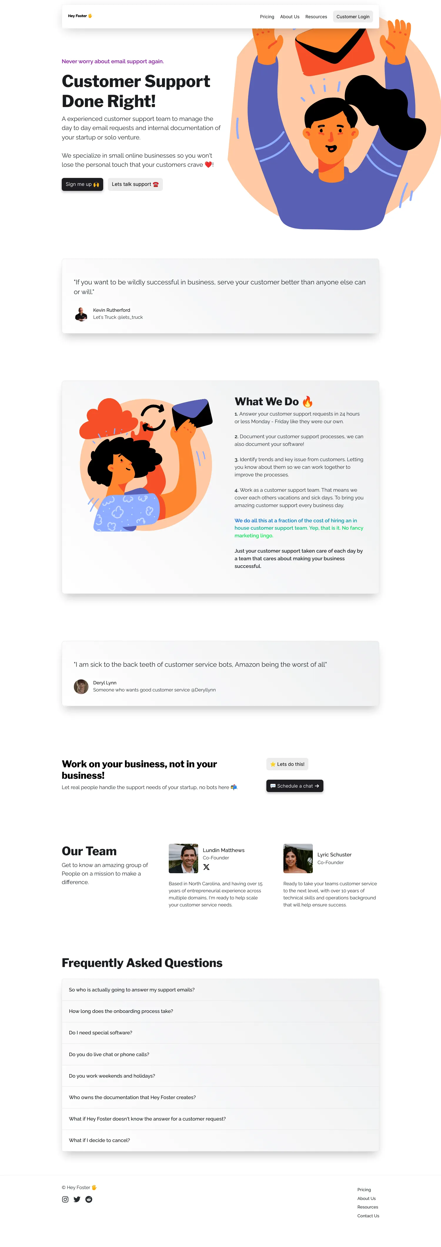 Hey Foster - productized service