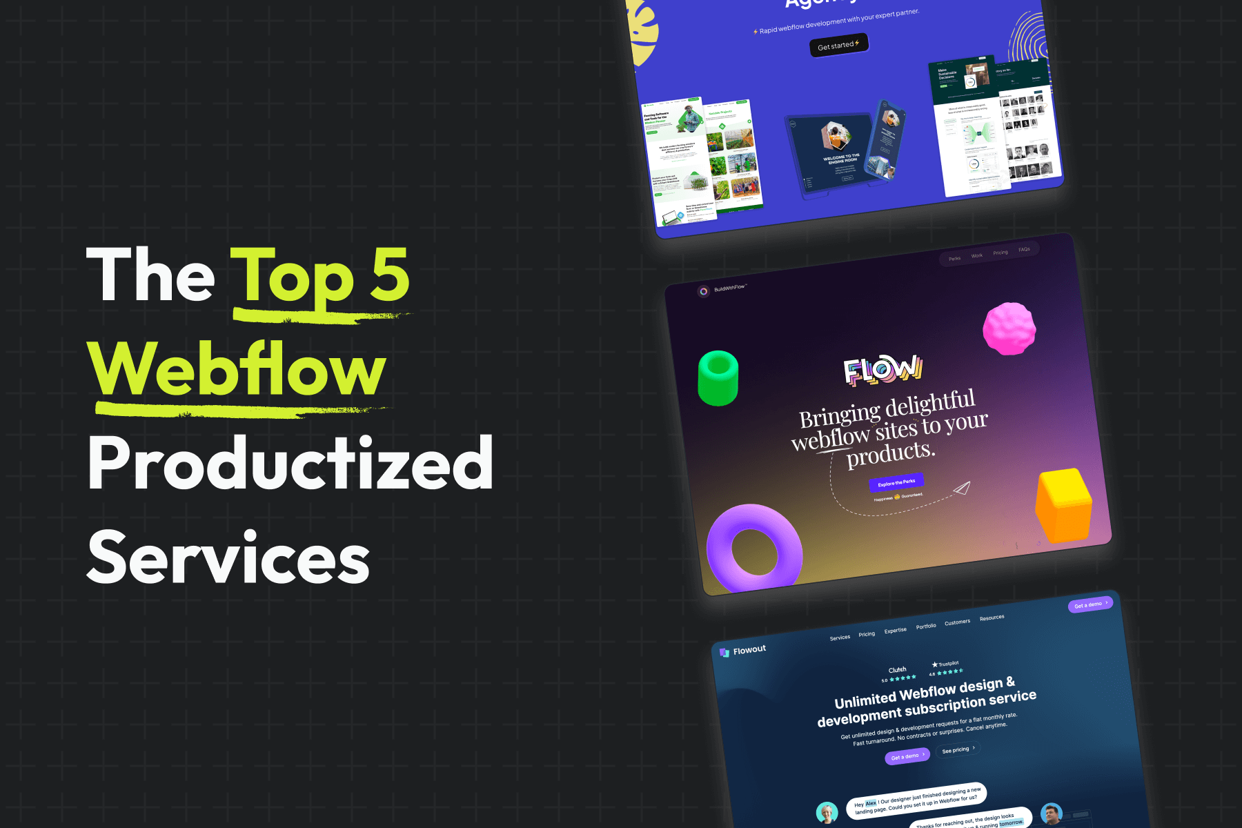 The Top 5 Webflow Productized Services